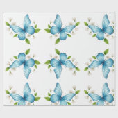 The blue butterfly Wrapping Paper Cadeaupapier (Vlak)