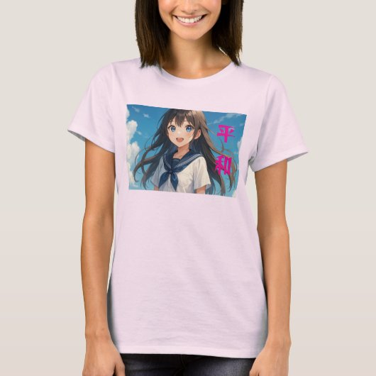 The Blue-Eyed Beauty's Gaze T-shirt (Voorkant)