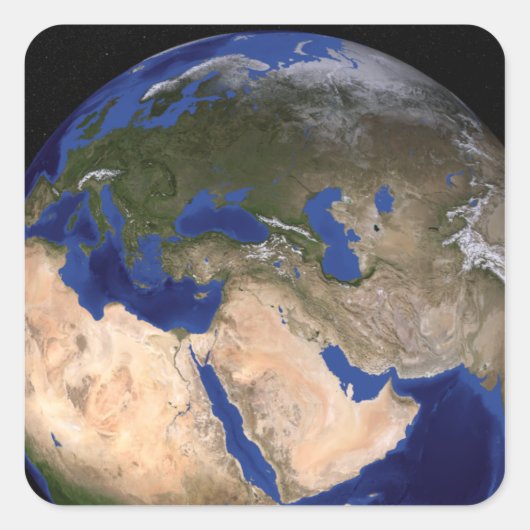 The Blue Marble Next Generation Earth 2 Vierkante Sticker (Voorkant)