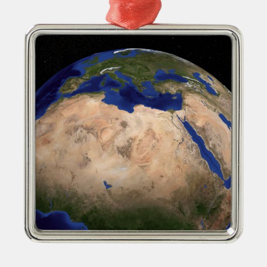 The Blue Marble Next Generation Earth 3 Metalen Ornament (Voorkant)
