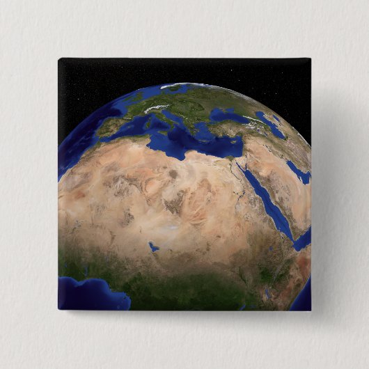 The Blue Marble Next Generation Earth 3 Vierkante Button 5,1 Cm (Voorkant)