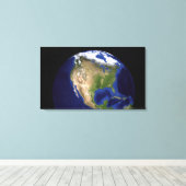 The Blue Marble Next Generation Earth 4 Canvas Afdruk (Insitu (Houten vloer))