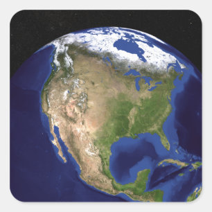 The Blue Marble Next Generation Earth 4 Vierkante Sticker