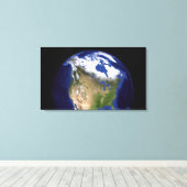 The Blue Marble Next Generation Earth 5 Canvas Afdruk (Insitu (Houten vloer))