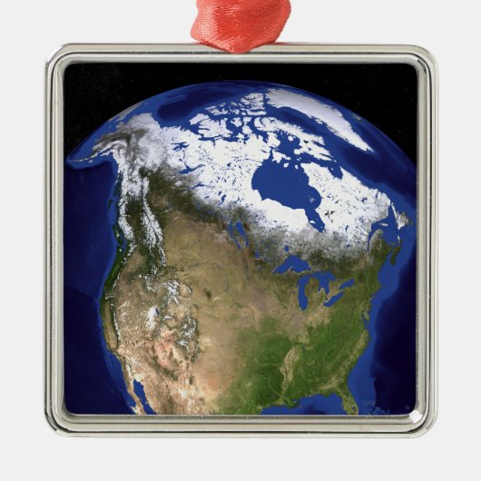 The Blue Marble Next Generation Earth 5 Metalen Ornament (Voorkant)