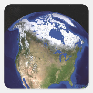 The Blue Marble Next Generation Earth 5 Vierkante Sticker
