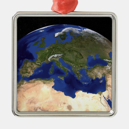 The Blue Marble Next Generation Earth 7 Metalen Ornament (Voorkant)