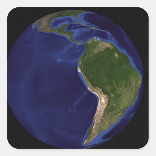 The Blue Marble Next Generation Earth 8 Vierkante Sticker (Voorkant)