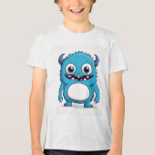 The blue Monster is protecting you Tri-Blend Shirt (Voorkant)