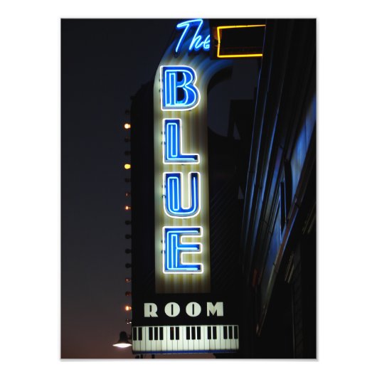 The Blue Room Jazz Club in Kansas City Foto Afdruk (Voorkant)