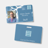 The Blue Steward - Naam Badge Horizontal (Voor- en achterkant)