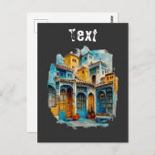 The Blue Tapestry: Chefchaouen's Classic Elegance Briefkaart (Voorkant / Achterkant)