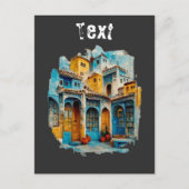 The Blue Tapestry: Chefchaouen's Classic Elegance Briefkaart (Voorkant)