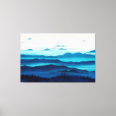 The blue valleys canvas afdruk (Voorkant)