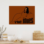 The Blues Vrouw Singer Poster (Keuken)