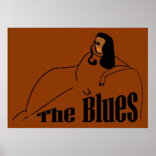 The Blues Vrouw Singer Poster