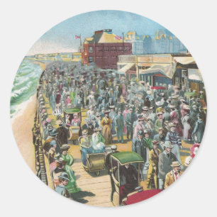 The Board Walk en Brighton Casino Ronde Sticker