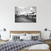 'The Boardwalk at Night' Canvasprint met lijst Canvas Afdruk (Insitu (Slaapkamer))