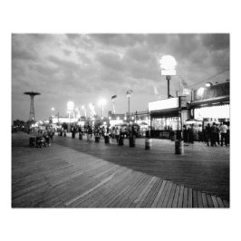 'The Boardwalk at Night' Fotoprint Foto Afdruk