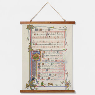 The Boar's Head Christmas Carol Middeleeuws Hangend Wandkleed