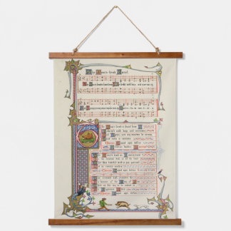 The Boar's Head Christmas Carol Middeleeuws Hangend Wandkleed