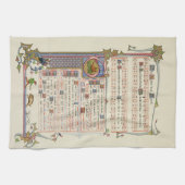 The Boar's Head Christmas Carol Middeleeuws Theedoek (Horizontaal)