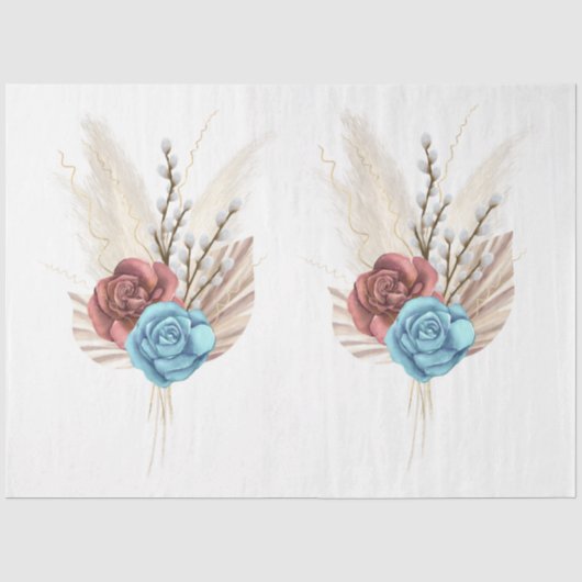 The Boho Boeket Serie Design 10 Tissuepapier (Voorkant)