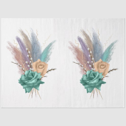 The Boho Boeket Serie Design 12 Tissuepapier (Voorkant)
