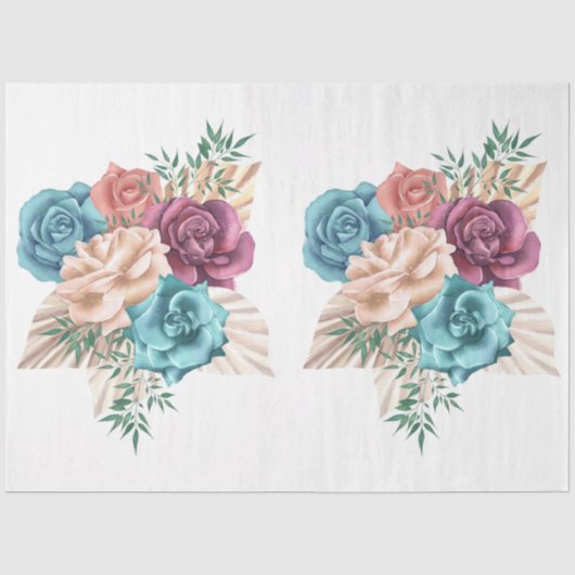 The Boho Boeket Serie Design 16 Tissuepapier (Voorkant)