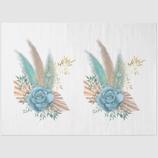 The Boho Boeket Serie Design 6 Tissuepapier (Voorkant)