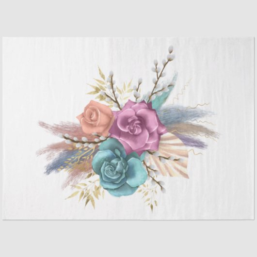 The Boho Boeket Serie Design 7 Tissuepapier (Voorkant)