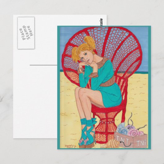 "The Bombshell" door Daedelys Briefkaart (Voorkant / Achterkant)