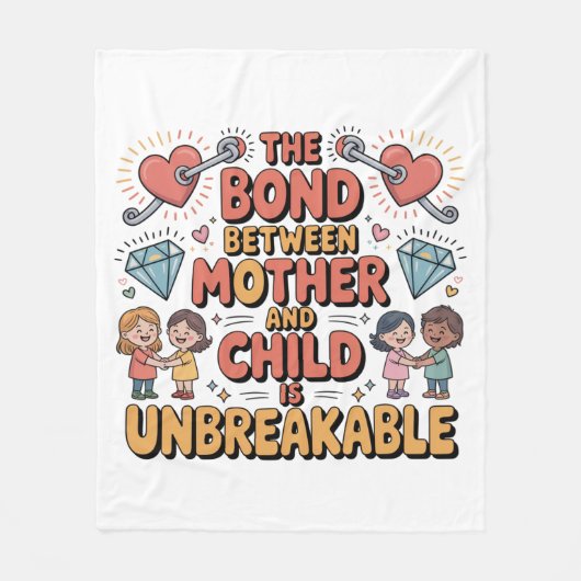 The Bond Between Mother And Child Is Unbreakable Fleece Deken (Voorkant)