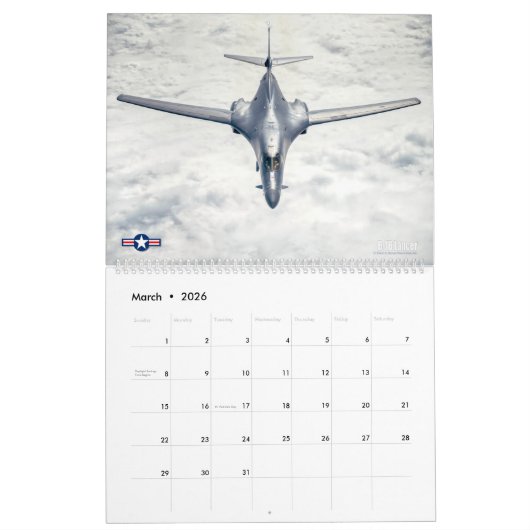 "THE BONE" - B-1B Lancer Kalender (Mar 2026)