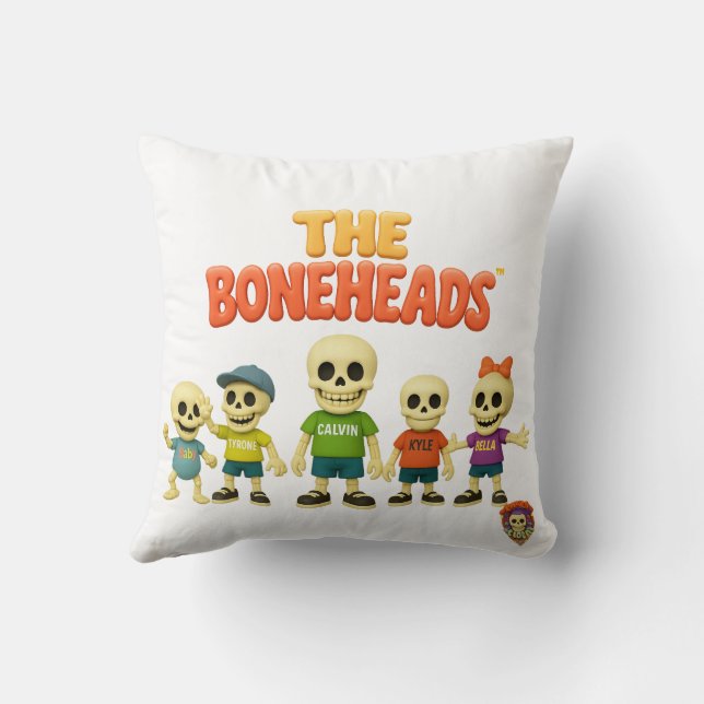 🦴 The Boneheads™ Worpillow Kussen (Achterkant)