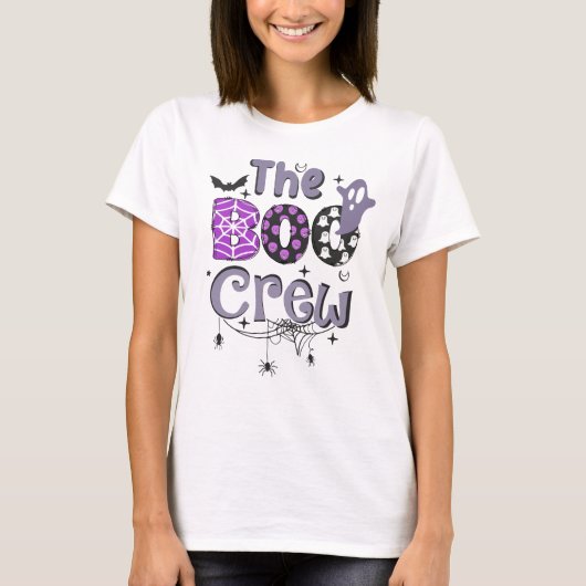 The Boo Crew Family Ghost Spider Halloween Zwart T-shirt (Voorkant)