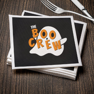 The Boo Crew Ghost Family Halloween Party Zwart Servet