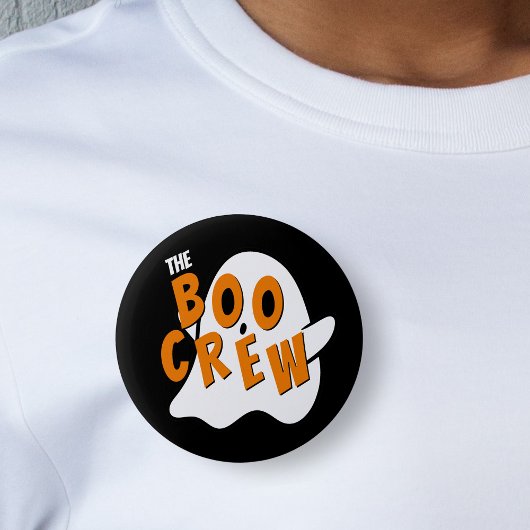 The Boo Crew Ghost Family Halloween Zwart Ronde Button 5,7 Cm