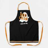 The Boo Crew Ghost Family Personeel Halloween Zwar Schort (Voorkant)