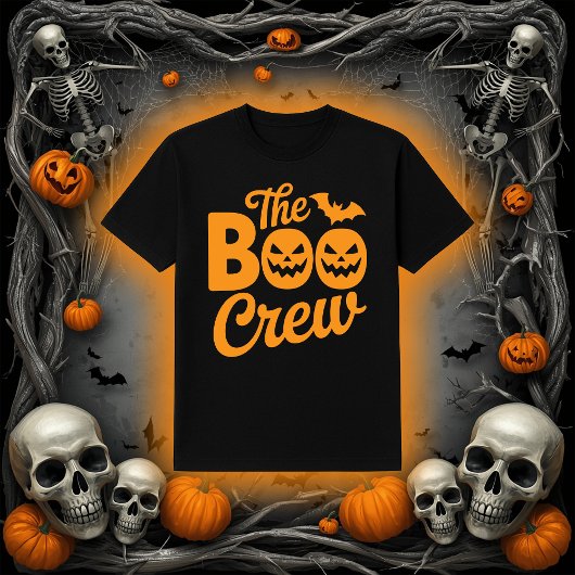"The Boo Crew" Ghosts, Spider, and Bats Halloween T-shirt
