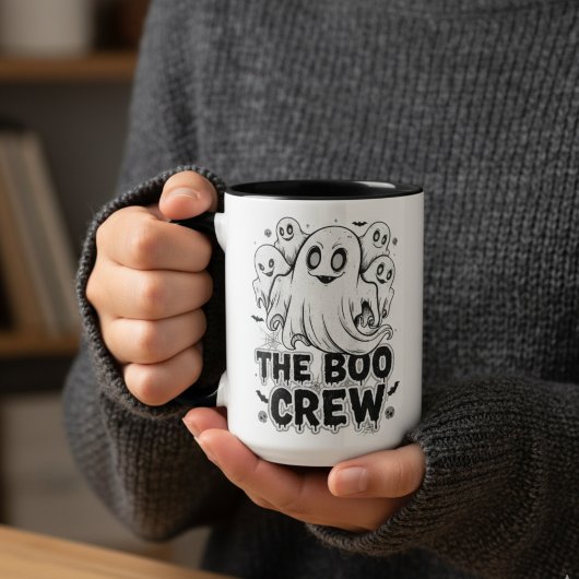 The Boo Crew Halloween Mug – Cute Spooky Ghost Cof Mok