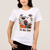 The Boo Crew Halloween Shirt – Funny Black, Orange (Voorkant)