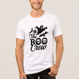 The Boo Crew Halloween Skull & Ghost Spooky Tri-Blend Shirt