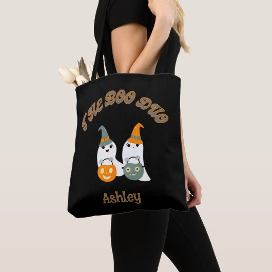 The Boo Duo - Cute Halloween Ghosts Tote Bag (Dichtbij)