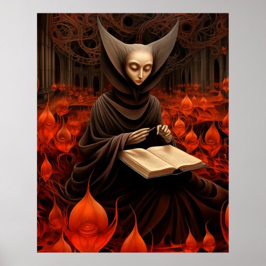 The Book Healer - Surrealistische kunst Poster (Voorkant)
