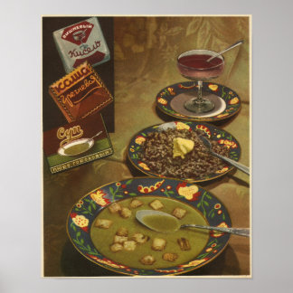 The Book of Tasty and Health Food, USSR 1952 Poster