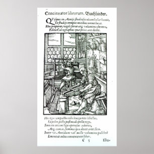 The Bookbinder, gepubliceerd door Hartman Schopper Poster