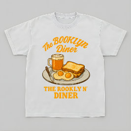 The Booklyn Diner Retro Breakfast Bootleg T-shirt