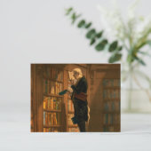 The Bookworm, 1861, door Carl Spitzweg Briefkaart (Staand voorkant)
