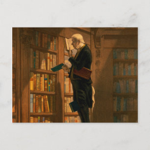 The Bookworm, 1861, door Carl Spitzweg Briefkaart